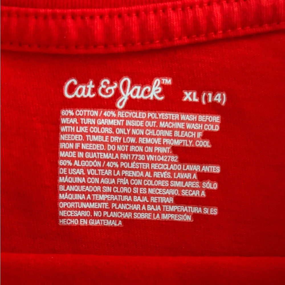 Christmas T-Rex Dinosaur red long sleeve SHIRT- Size 14 ( XL) youth - NWOT - Picture 3 of 5